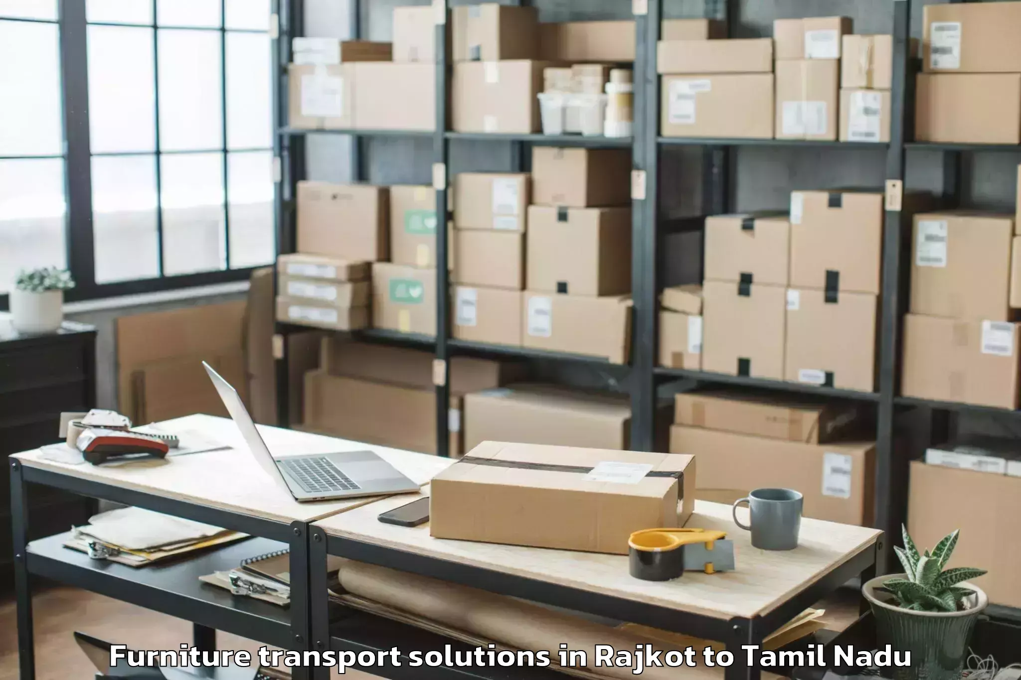 Expert Rajkot to Thiruthani Furniture Transport Solutions